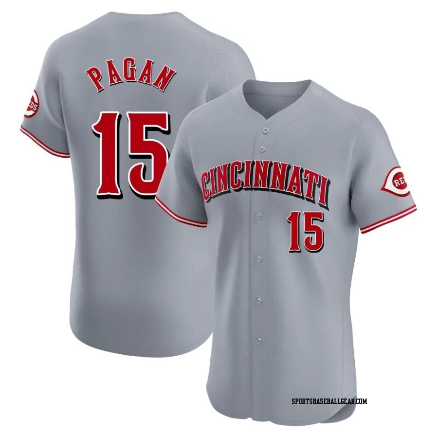 Emilio Pagan Men's Cincinnati Reds Gray Elite Road Jersey