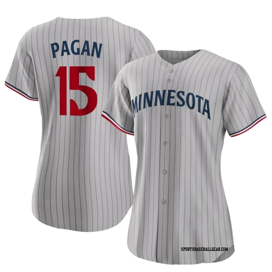 Emilio Pagan Women's Minnesota Twins Gray Replica Road Jersey