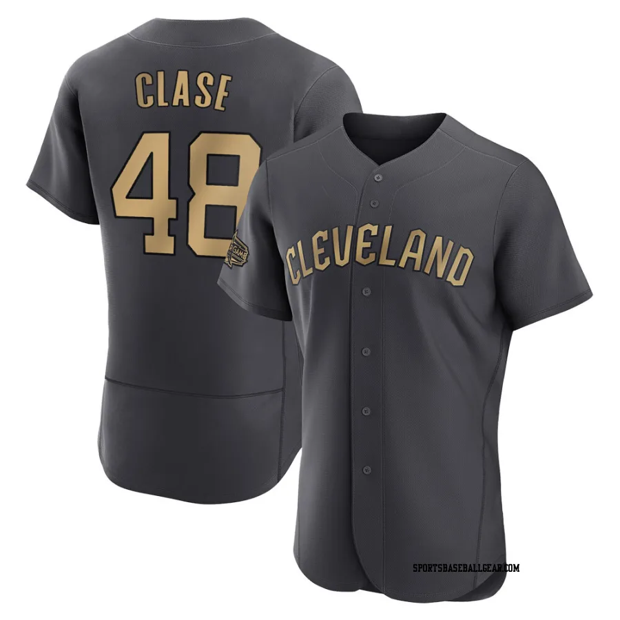 Emmanuel Clase Men's Cleveland Guardians Charcoal Game Authentic 2022 All-Star Jersey