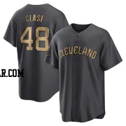 Emmanuel Clase Men's Cleveland Guardians Charcoal Game Replica 2022 All-Star Jersey