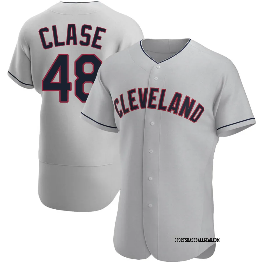 Emmanuel Clase Men's Cleveland Guardians Gray Authentic Road Jersey