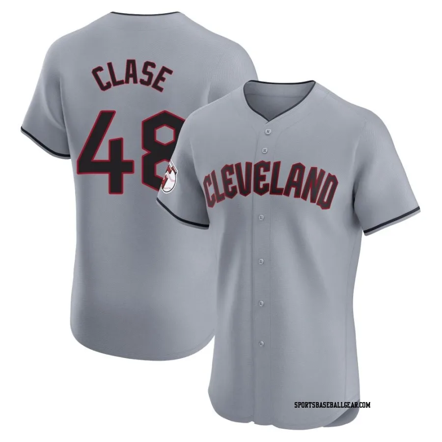 Emmanuel Clase Men's Cleveland Guardians Gray Elite Road Jersey