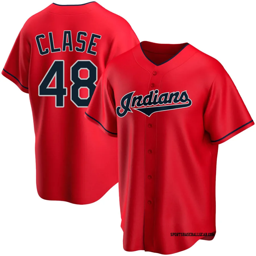 Emmanuel Clase Men's Cleveland Guardians Red Replica Alternate Jersey