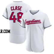 Emmanuel Clase Men's Cleveland Guardians White Authentic Home Jersey