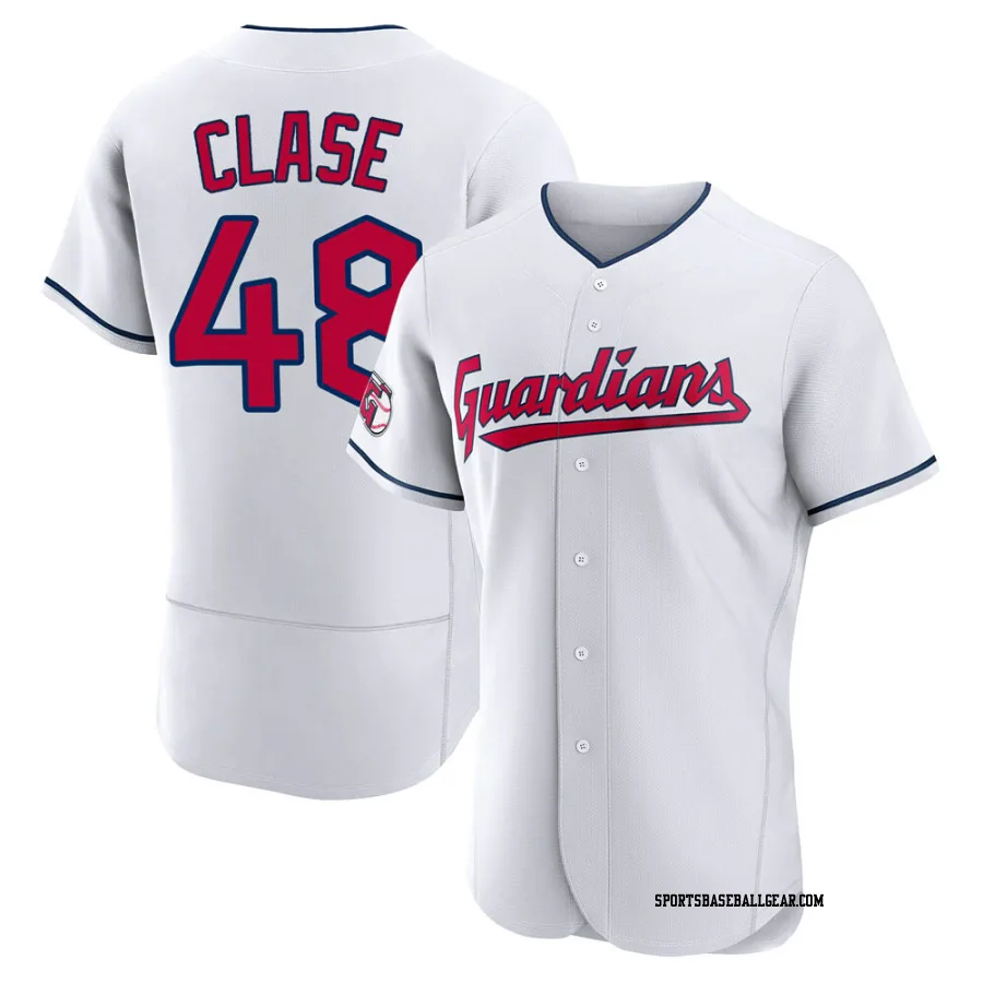 Emmanuel Clase Men's Cleveland Guardians White Authentic Home Jersey