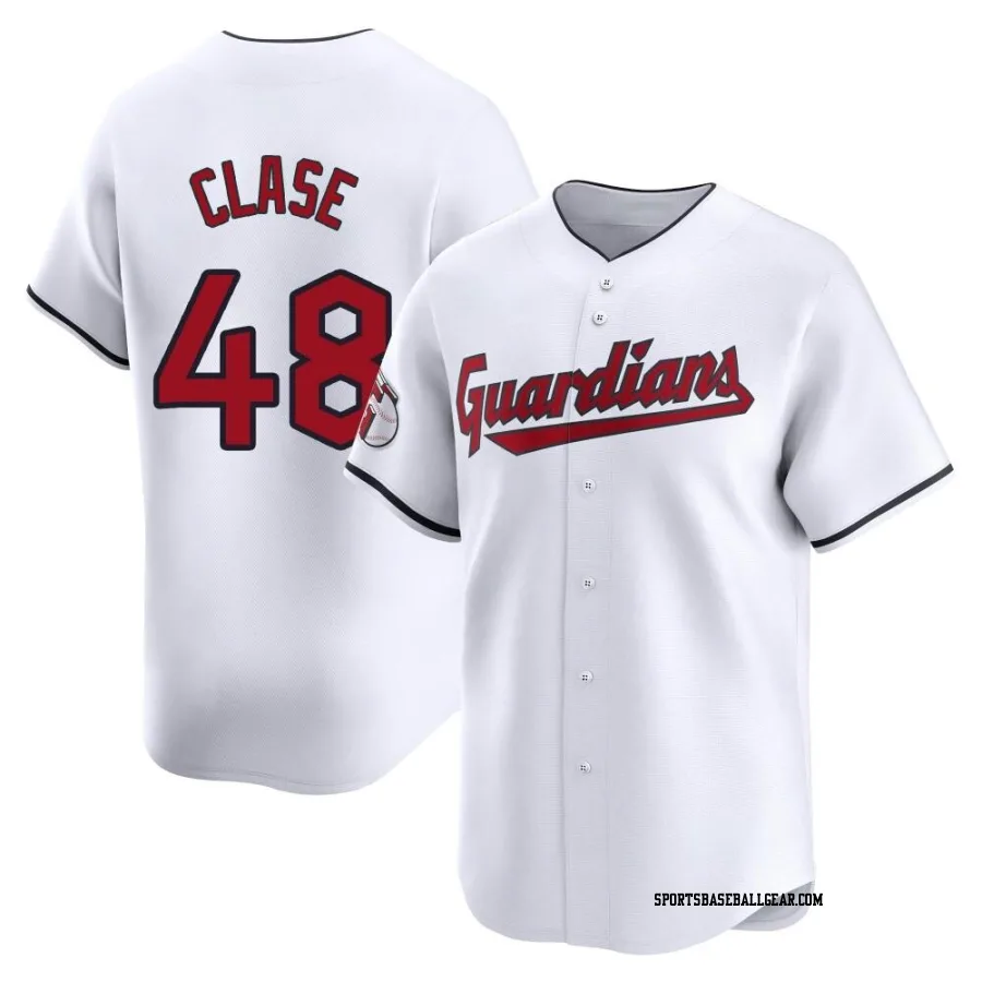 Emmanuel Clase Men's Cleveland Guardians White Limited Home Jersey