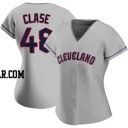 Emmanuel Clase Women's Cleveland Guardians Gray Replica Road Jersey