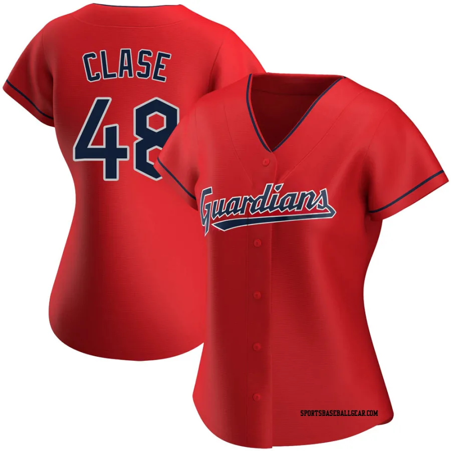 Emmanuel Clase Women's Cleveland Guardians Red Replica Alternate Jersey