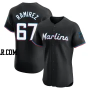 Emmanuel Ramirez Men's Miami Marlins Black Elite Alternate Vapor Premier Jersey