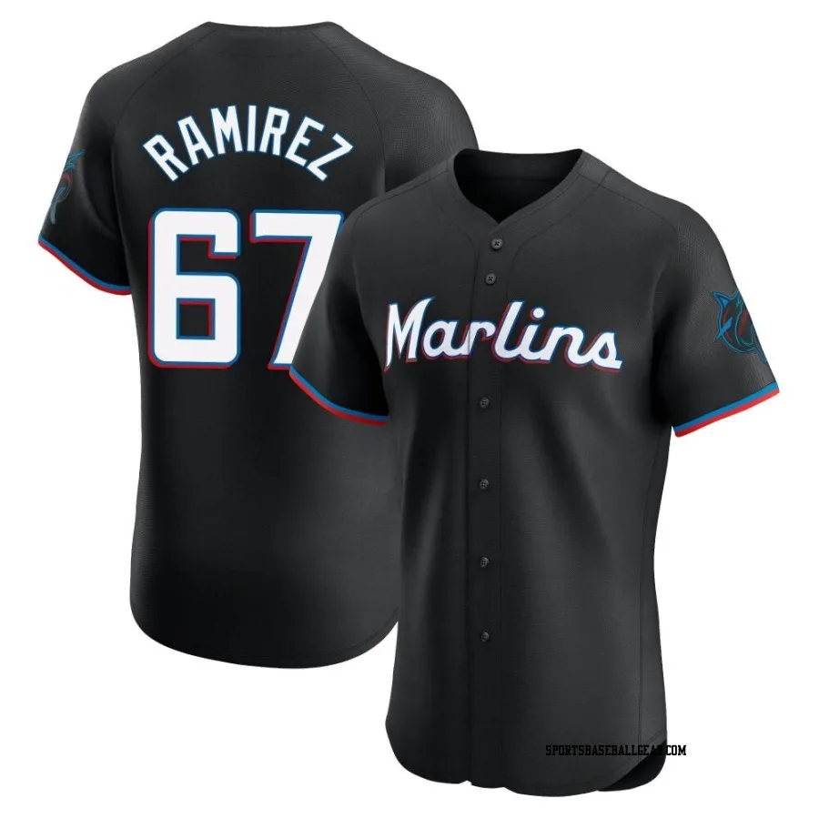 Emmanuel Ramirez Men's Miami Marlins Black Elite Alternate Vapor Premier Jersey