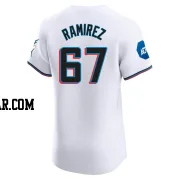 Emmanuel Ramirez Men's Miami Marlins White Elite Home Patch Jersey