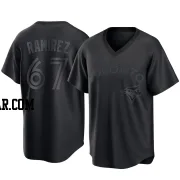 Emmanuel Ramirez Men's Toronto Blue Jays Black Replica Pitch Fashion Jersey