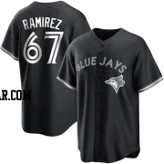 Emmanuel Ramirez Men's Toronto Blue Jays Black/White Replica Jersey