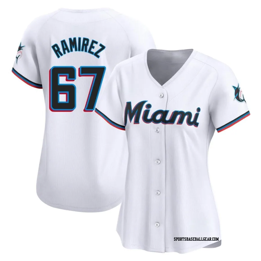 Emmanuel Ramirez Women's Miami Marlins White Limited Home Jersey