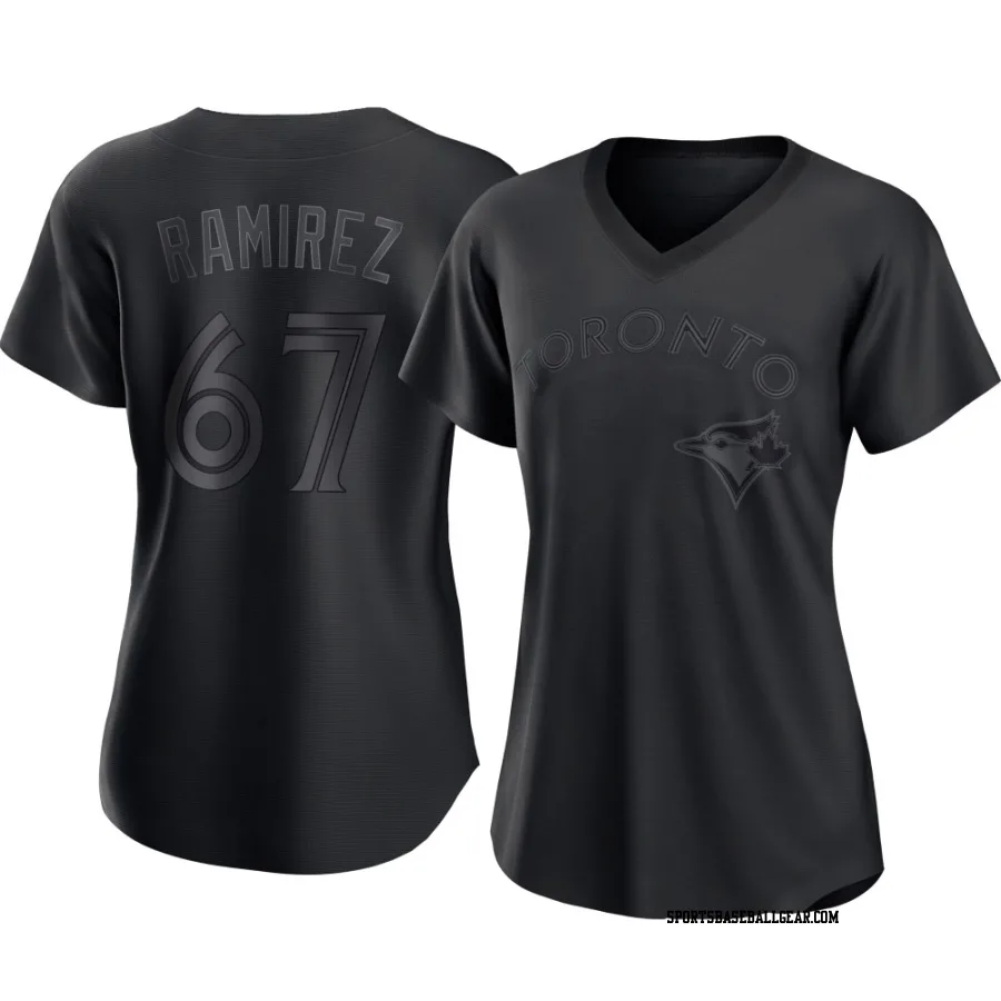 Emmanuel Ramirez Women's Toronto Blue Jays Black Authentic Pitch Fashion Jersey