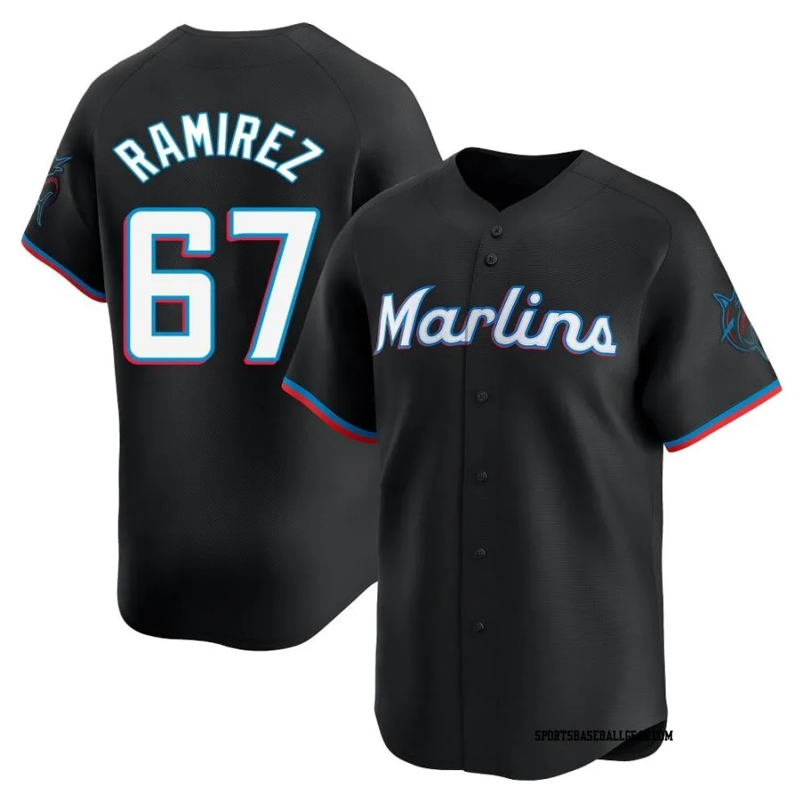 Emmanuel Ramirez Youth Miami Marlins Black Limited Alternate Jersey