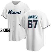 Emmanuel Ramirez Youth Miami Marlins White Replica Home Jersey