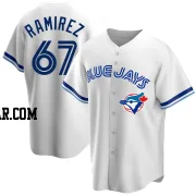 Emmanuel Ramirez Youth Toronto Blue Jays White Replica Home Cooperstown Collection Jersey