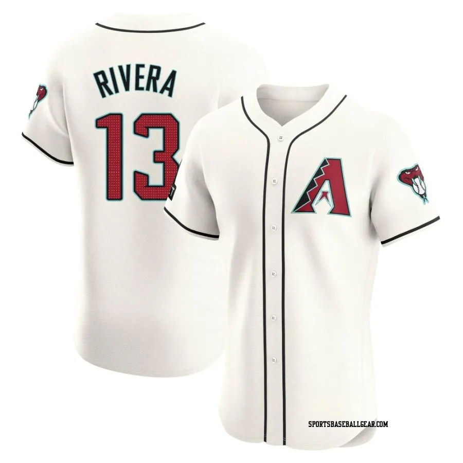 Emmanuel Rivera Men's Arizona Diamondbacks Cream Elite Home Patch Jersey