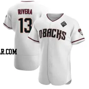 Emmanuel Rivera Men's Arizona Diamondbacks White Authentic Crimson Home 2023 World Series Jersey