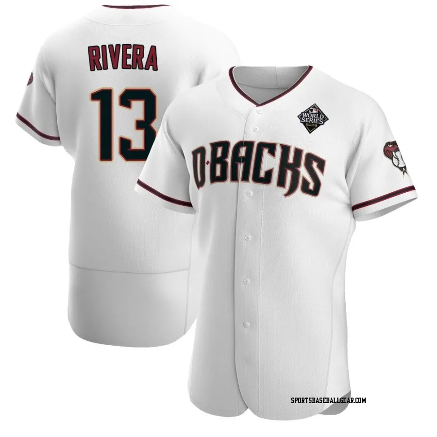 Emmanuel Rivera Men's Arizona Diamondbacks White Authentic Crimson Home 2023 World Series Jersey