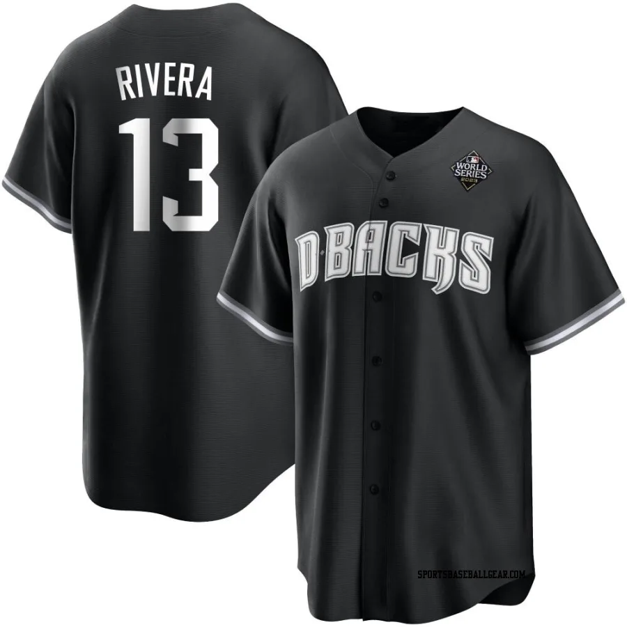 Emmanuel Rivera Men's Arizona Diamondbacks White Replica Black 2023 World Series Jersey