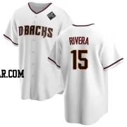 Emmanuel Rivera Men's Arizona Diamondbacks White Replica Home 2023 World Series Jersey