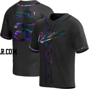 Emmanuel Rivera Men's Baltimore Orioles Black Holographic Replica Alternate Jersey