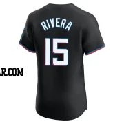 Emmanuel Rivera Men's Miami Marlins Black Elite Alternate Vapor Premier Jersey