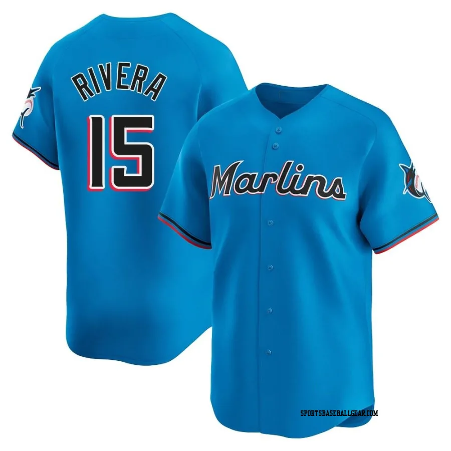 Emmanuel Rivera Men's Miami Marlins Blue Limited Alternate Jersey