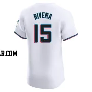 Emmanuel Rivera Men's Miami Marlins White Elite Home Jersey