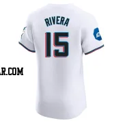 Emmanuel Rivera Men's Miami Marlins White Elite Home Patch Jersey