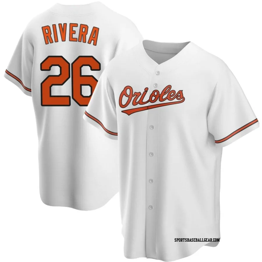 Emmanuel Rivera Youth Baltimore Orioles White Replica Home Jersey