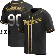 Emmanuel Rodriguez Men's Minnesota Twins Black Golden Replica Alternate Jersey