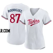 Emmanuel Rodriguez Women's Minnesota Twins White Replica Home Jersey