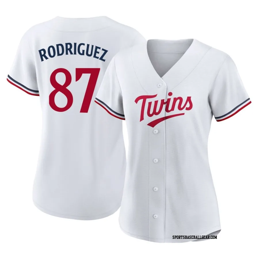 Emmanuel Rodriguez Women's Minnesota Twins White Replica Home Jersey