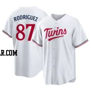 Emmanuel Rodriguez Youth Minnesota Twins White Replica Home Jersey