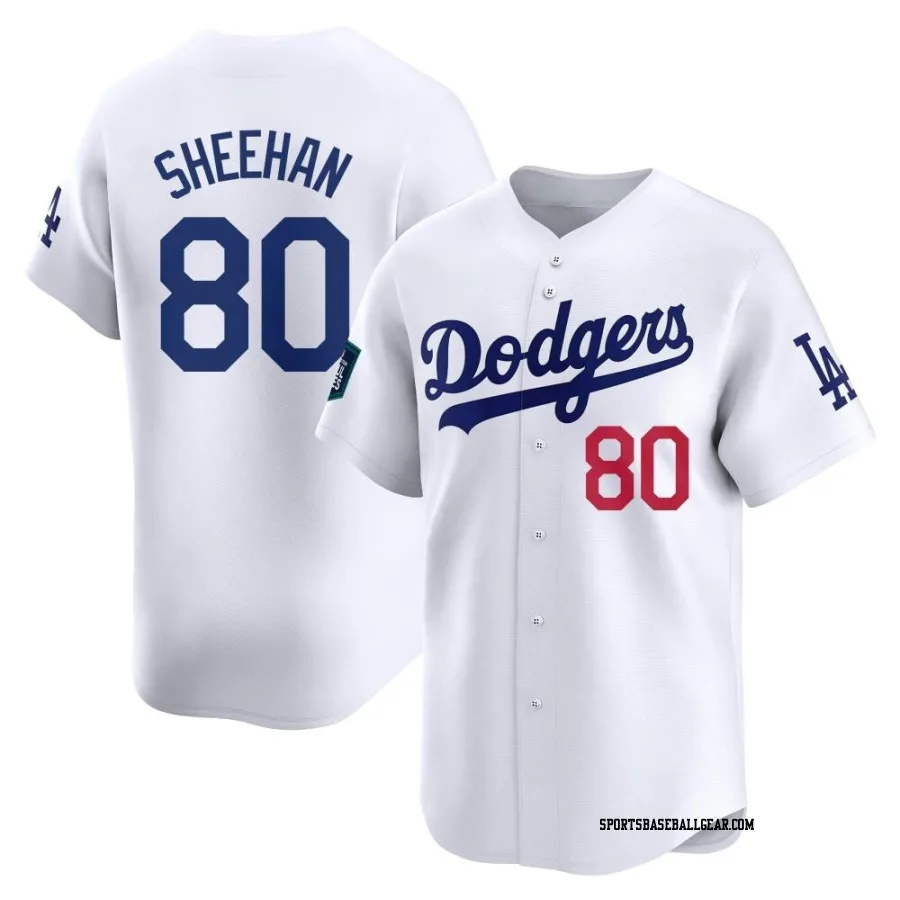 Emmet Sheehan Men's Los Angeles Dodgers White Limited 2024 World Tour Seoul Series Home Jersey