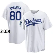 Emmet Sheehan Men's Los Angeles Dodgers White Replica 2024 World Tour Seoul Series Home Jersey