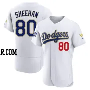 Emmet Sheehan Men's Los Angeles Dodgers White/Gold Authentic 2021 Gold Program Player Jersey