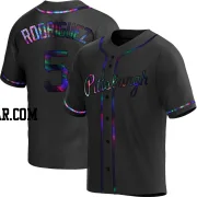 Endy Rodriguez Men's Pittsburgh Pirates Black Holographic Replica Alternate Jersey