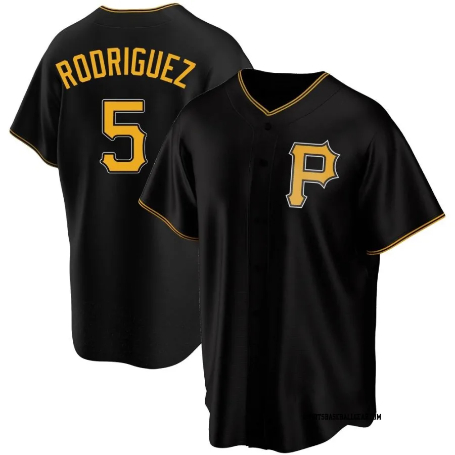 Endy Rodriguez Men's Pittsburgh Pirates Black Replica Alternate Jersey