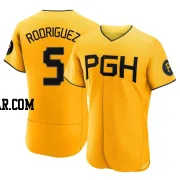 Endy Rodriguez Men's Pittsburgh Pirates Gold Authentic 2023 City Connect Jersey