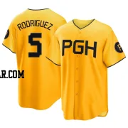 Endy Rodriguez Men's Pittsburgh Pirates Gold Replica 2023 City Connect Jersey