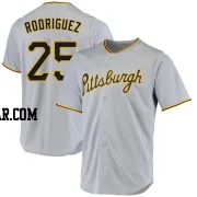 Endy Rodriguez Men's Pittsburgh Pirates Gray Replica Road Jersey