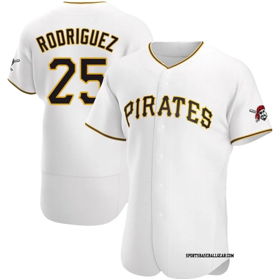 Endy Rodriguez Men's Pittsburgh Pirates White Authentic Home Jersey