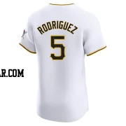 Endy Rodriguez Men's Pittsburgh Pirates White Elite Home Jersey