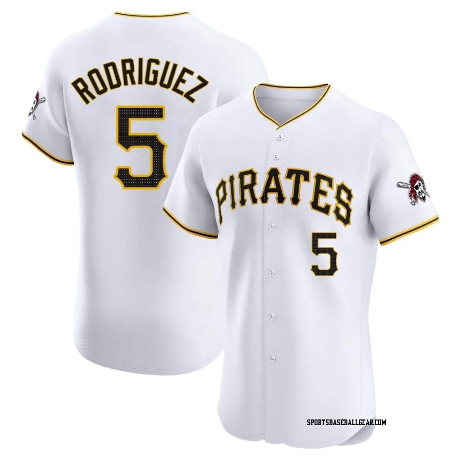 Endy Rodriguez Men's Pittsburgh Pirates White Elite Home Jersey