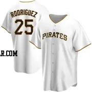 Endy Rodriguez Men's Pittsburgh Pirates White Replica Home Jersey