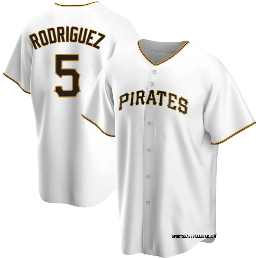 Endy Rodriguez Men's Pittsburgh Pirates White Replica Home Jersey